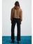 Marquesha Kadın Crop Wild Vintage Kahverengi Ceket 5