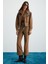 Marquesha Kadın Crop Wild Vintage Kahverengi Ceket 6
