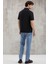 Eddıe Erkek Slim Fit %100 Pamuk Siyah Polo Yaka T-Shirt 6