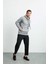 Jorge Erkek Yumuşacık Kapüşonlu Organik Pamuk Kanguru Cepli Regular Grimelanj Sweatshirt 2