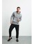 Jorge Erkek Yumuşacık Kapüşonlu Organik Pamuk Kanguru Cepli Regular Grimelanj Sweatshirt 4