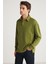JOHN Erkek Polo Sweat Gömlek Yakalı Arkası Uzun Yırtmaçlı Diagonel Kumaşlı Haki Sweatshirt 6