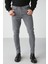Johen Erkek Skinny Fit Yıpratmalı Esnek Yapılı Kalın Dokulu Denim Gri Jeans 1