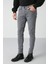 Johen Erkek Skinny Fit Yıpratmalı Esnek Yapılı Kalın Dokulu Denim Gri Jeans 4
