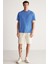 Rudy Erkek Slim Fit %100 Pamuklu Orta Kalınlıkta Mavi T-Shirt 4