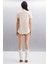 Samantha Kadın Comfort Fit %100 Organik Pamuklu Basic Örme Bej T-shirt 6