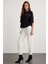 Rodes Kadın Oversize Fit Bol Kesim Biye Detaylı Baskı Detay Bisiklet Yaka Siyah T-shirt 4