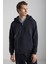 Pavle Erkek Pamuk-Polyester Kapüşonlu Siyah Sweatshirt 4