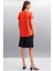 Samantha Kadın Comfort Fit %100 Organik Pamuklu Basic Örme Kırmızı T-shirt 5