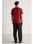 Rudy Erkek Slim Fit %100 Pamuklu Orta Kalınlıkta Bordo T-Shirt 5