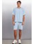 Uncertain Erkek Comfort Fit Mavi Şort & Bermuda 2