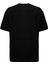 Wesley Erkek Oversize Fit %100 Pamuk Kalın Dokulu Baskılı Siyah T-shirt 6