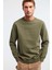 Travis Erkek Yumuşacık Kumaşlı Regular Fit Yuvarlak yakalı Haki Sweatshirt 2