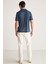 Toby Erkek Polo Keten Görünümlü Tiril Tiril Kumaşlı Lacivert Polo Yaka T-Shirt 6