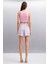 Tızıana Kadın Kolsuz Fitilli Crop Pembe Bluz 5