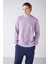 Travis Lila Renk Bisiklet Yaka Sweatshirt S 2