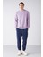 Travis Lila Renk Bisiklet Yaka Sweatshirt S 5