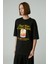Mercedıtas Kadın Regular Baskılı Yuvarlak Yaka Siyah T-Shirt 2