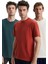 Cultıvated Erkek 3'lü Kalın Dokulu Regular %100 Organik Pamuk Vnly/kyeşil/krmt T-Shirt 1