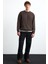 Danko Erkek %100 Pamuk Bisiklet Yaka 3 Iplik Kahverengi Sweatshirt 2