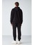 Steve Erkek Yumusaçık Kumaşlı Kapüşonlu Kordonlu Oversize Fit Siyah Sweatshirt 6