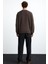 Danko Erkek %100 Pamuk Bisiklet Yaka 3 Iplik Kahverengi Sweatshirt 6