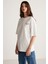 Janna Kadın Şehir Temalı Ön Ve Arka Baskı Detaylı Oversize Fit Bisiklet Yaka Beyaz / Kırmızı T-shirt 2