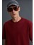 Solo Erkek Süprem %100 Organik Pamuklu Kalın Dokulu Comfort Fit Bordo T-shirt 4