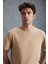 Solo Erkek Süprem %100 Organik Pamuklu Kalın Dokulu Comfort Fit Bej T-shirt 5