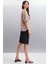 Jemmy Kadın %100 Organik Pamuk Relaxed Fit Yırtmaçlı Yuvarlak Yakalı Vizon T-Shirt 4
