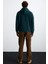 Oksaka Erkek Pamuk-Polyester Kapüşonlu Oversize Yeşil Sweatshirt 5