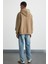 OKSAKA Erkek Pamuk-Polyester Kapüşonlu Oversize Vizon Sweatshirt 7