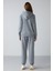 Carlota Kadın Içi Polarlı Organik Kumaşlı Metal Fermuarlı Kapüşonlu Yumuşacık Mavi Sweatshirt 7