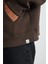 Cartmel Erkek Örme 3 Iplik Relaxed Fit Rahat Kalıp Kanguru Cepli Kapüşonlu Kahverengi Sweatshirt 5
