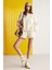 Jennıfer Kadın Organik Pamuklu Nakışlı Yuvarlak Yakalı Oversize Vanilya Sweatshirt 1