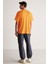 Jett Erkek Oversize Fit %100 Pamuk Kalın Dokulu Turuncu T-shirt 6