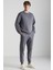 ADAMS Erkek İçi Polarlı Sıcak Tutan 3 İplik %80 Pamuk %20 Polyester Regular Gri Sweatshirt 2
