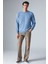 Adams Erkek Içi Polarlı Yumuşacık Organik Pamuklu Regular Fit Mavi Sweatshirt 4