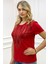 Leopar Crystal Taşlı Kısa Kol Bisiklet Yaka Büyük Beden Plus Size Pamuk Beyaz Kadın T-Shirt 3