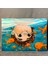 El Yapımı Balıklar ve Çoçuk Temalı Dekoratif Pano - 30 x 22 cm 3
