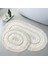 Spagetti Oval Krem 2'li %100 Pamuk Banyo Halısı Paspası Seti 1
