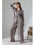 Likapashop Viskon Jakarlı Uzun Kol Pijama Takımı 4
