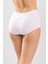 Kadın Pamuklu Dantelli Düz Bato Külot 3'lü Paket Beyaz 5