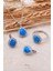 Opal Taşlı Damla Gümüş Üçlü Set 2417 1