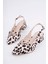 BA04566 Ten Kadın Leopar Büyük Numara 4 cm Topuklu Ayakkabı 4
