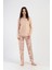 Kadın Uzun Kol Bej Pijama Takım C0T8N1O304 1