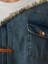 Kız Çocuk Mevsimlik Önü Denim Garni Cepli 3 Iplik Sweatshirt 3