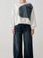 Kız Çocuk Mevsimlik Önü Denim Garni Cepli 3 Iplik Sweatshirt 4