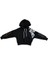 Kız Çocuk Simli Yazılı Kolları Pul Detaylı Crop Sweatshirt 1