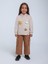 Kız Çocuk Çiçek Örgü Detaylı Kapüşonlu Sweatshirt 2